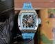 Replica Richard Mille RM010 AG TI Men Watches Titanium & Green Rubber Strap (3)_th.jpg